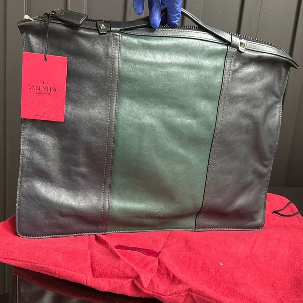Valentino LIMITED EDITION Leather Laptop Bag – Authentic, Rare Italian Luxury